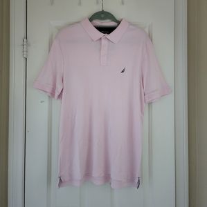 Nautica Pink Men's Polo Shirt Size L